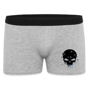 Skull - Men's Boxer Shorts - heather grey - Front