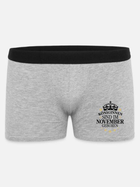 Königinnen November - Männer Boxer Shorts - Grau meliert