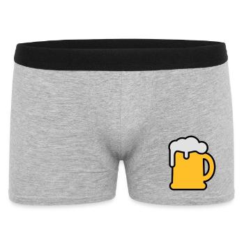 Bierkrung | Beer Mug - Boxer Homme - gris chiné - Devant