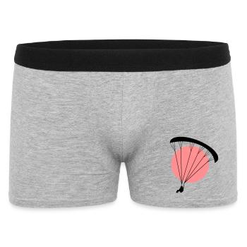 Paraglider Sunset Vektor - Männer Boxer Shorts - Grau meliert - Vorne