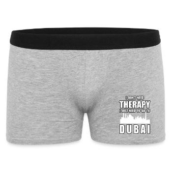 THERAPY DUBAI Funny Holiday Gift - Men's Boxer Shorts - heather grey - Front