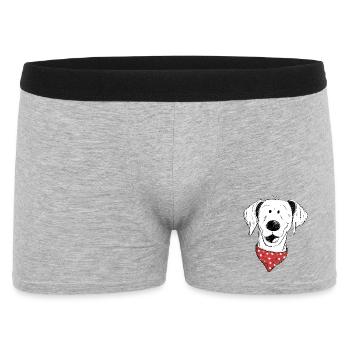 Funny Rhodesian Ridgeback Head With Bandana I - Men's Boxer Shorts - heather grey - Front