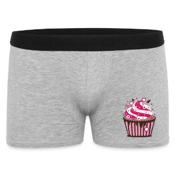 Un petit gâteau avec un glaçage - Boxer Homme - gris chiné - Devant