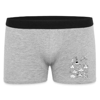 Ships in the port - Men's Boxer Shorts - heather grey - Front