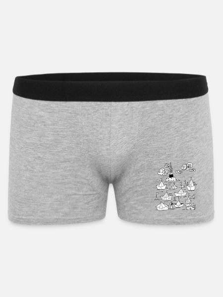 Ships in the port - Men's Boxer Shorts - heather grey