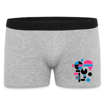 Various geometric shapes - Men's Boxer Shorts - heather grey - Front