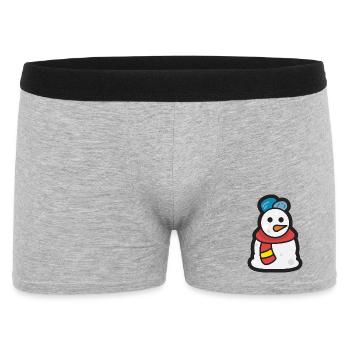 Snowman - Merry Christmas - Men's Boxer Shorts - heather grey - Front