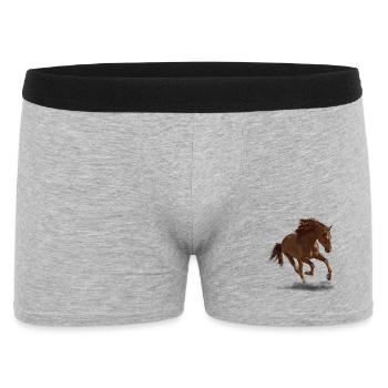 Horse - Men's Boxer Shorts - heather grey - Front