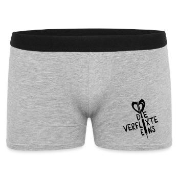 dart sport humor - Männer Boxer Shorts - Grau meliert - Vorne