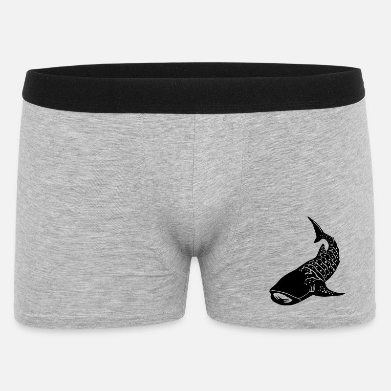 whaleshark 2 - Männer Boxer Shorts - Grau meliert
