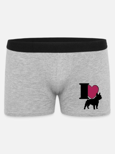 Bouledogue français j'adore ... / + - Boxer Homme - gris chiné