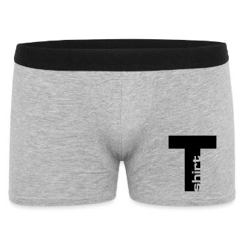 T-Shirt - Männer Boxer Shorts - Grau meliert - Vorne