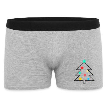 CHRISTMAS. MERRY CHRISTMAS. MERRY CHRISTMAS. NEW YEAR’S DAY - Men's Boxer Shorts - heather grey - Front