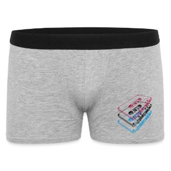 Cassette 3D – Mixtape rétro Perspective vintage - Boxer Homme - gris chiné - Devant