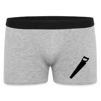 Logo de scie pour menuisier ou menuisier - Boxer Homme - gris chiné - Devant
