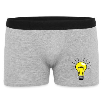 Ampoules Comic Vector 3 couleurs personnalisable - Boxer Homme - gris chiné - Devant