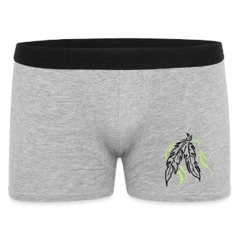 Feathers tied together - Men's Boxer Shorts - heather grey - Front