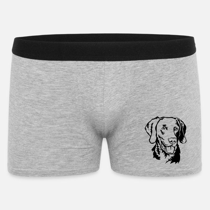 Weimaraner Kopf - Männer Boxer Shorts - Grau meliert