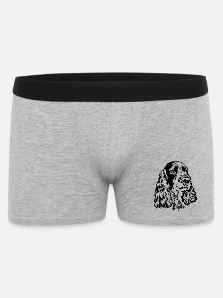English Springer Spaniel Head - Men's Boxer Shorts - heather grey