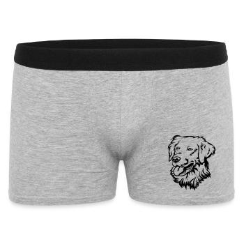 Golden Retriever Head - Men's Boxer Shorts - heather grey - Front
