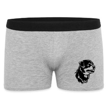 Rottweiler Head - Men's Boxer Shorts - heather grey - Front