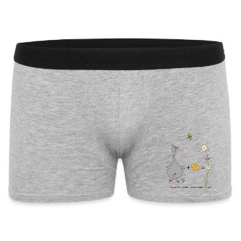 Gans und Blümchen gleich Gänseblümchen - Männer Boxer Shorts - Grau meliert - Vorne