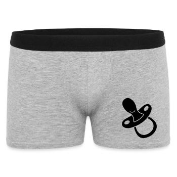 Logo bébé trayon - Boxer Homme - gris chiné - Devant