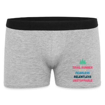Trail Runner - Intrépide. Implacable. Imparable. - Boxer Homme - gris chiné - Devant