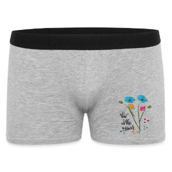 Love is the answer, Liebe - Men's Boxer Shorts - heather grey - Front