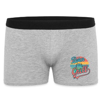 Born to Grill Retro - Men's Boxer Shorts - heather grey - Front
