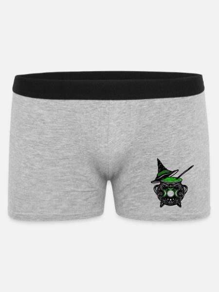 Chaudron de sorcière Chapeau de sorcière Sorcières Walpurgis Nuit - Boxer Homme - gris chiné