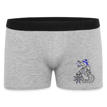 Marin, maritime - Boxer Homme - gris chiné - Devant