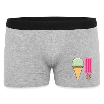 J’aime la crème glacée - Boxer Homme - gris chiné - Devant
