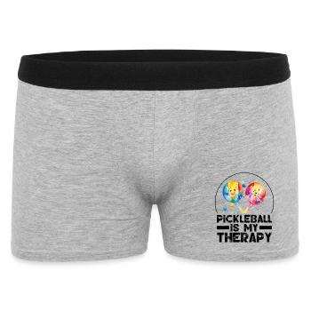 Pickleball is My Therapy - Men's Boxer Shorts - heather grey - Front