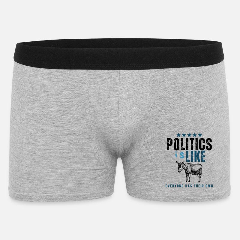 IsLike Distressed Logo Typografie - Männer Boxer Shorts - Grau meliert