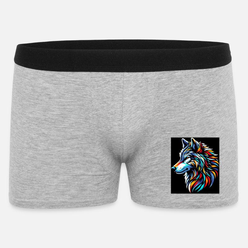 Wolf - Men's Boxer Shorts - heather grey