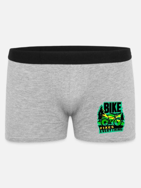 Bike Fixes Everything Adventure Design - Men's Boxer Shorts - heather grey
