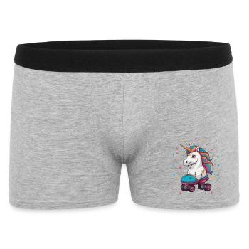 Licorne drôle de patin à roulettes - Boxer Homme - gris chiné - Devant