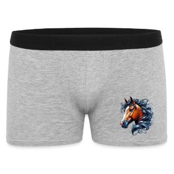 Horse - Men's Boxer Shorts - heather grey - Front