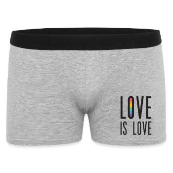 LGBT Pride Month - Love is Love - Men's Boxer Shorts - heather grey - Front