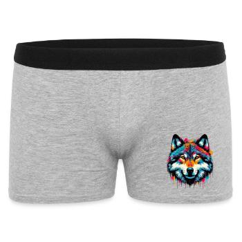 Wolf - Men's Boxer Shorts - heather grey - Front
