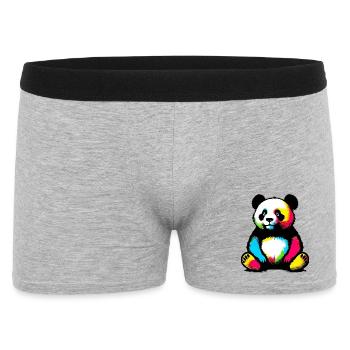 Panda - Männer Boxer Shorts - Grau meliert - Vorne