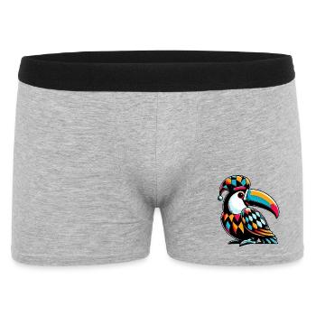 Harlequin toucan - Men's Boxer Shorts - heather grey - Front