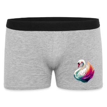 Swan - Men's Boxer Shorts - heather grey - Front