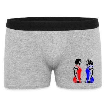 Lutte féminine - Boxer Homme - gris chiné - Devant