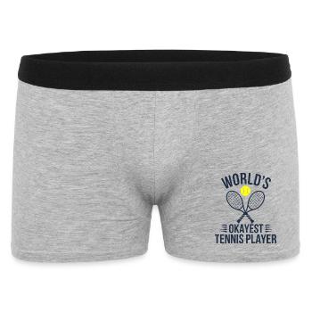 Tennis T-Shirt Worlds Okayest Tennis Player Funny - Men's Boxer Shorts - heather grey - Front