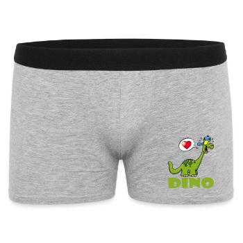 Kawaii manga dinosaur - Men's Boxer Shorts - heather grey - Front