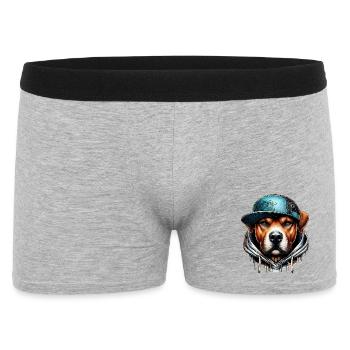 Chien - Boxer Homme - gris chiné - Devant