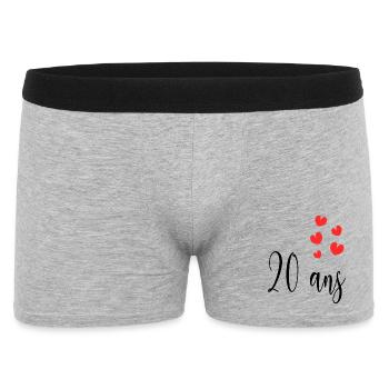 20. 20th ANNIVERSARY. 20 YEARS ANNIVERSARY. 20 YEARS. - Men's Boxer Shorts - heather grey - Front