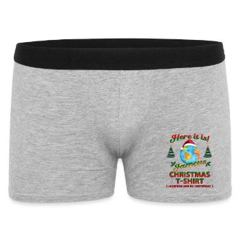 Christmas T Shirt (But definitely not a jumper) - Men's Boxer Shorts - heather grey - Front